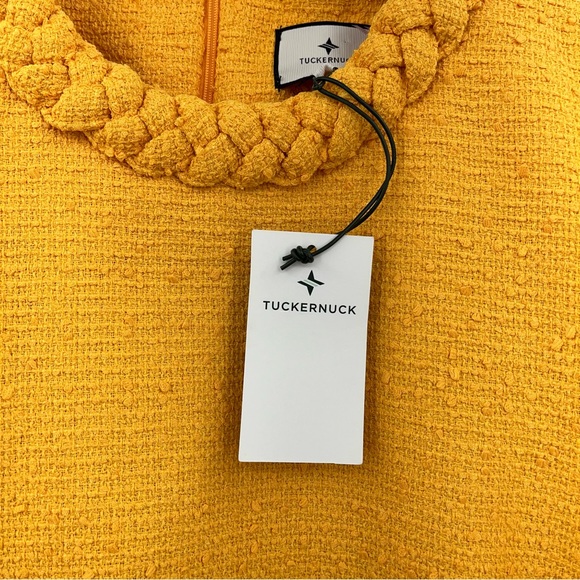 NWT Tuckernuck L Jackie dress Marigold tweed Yellow Knit Sweater large - Picture 8 of 12